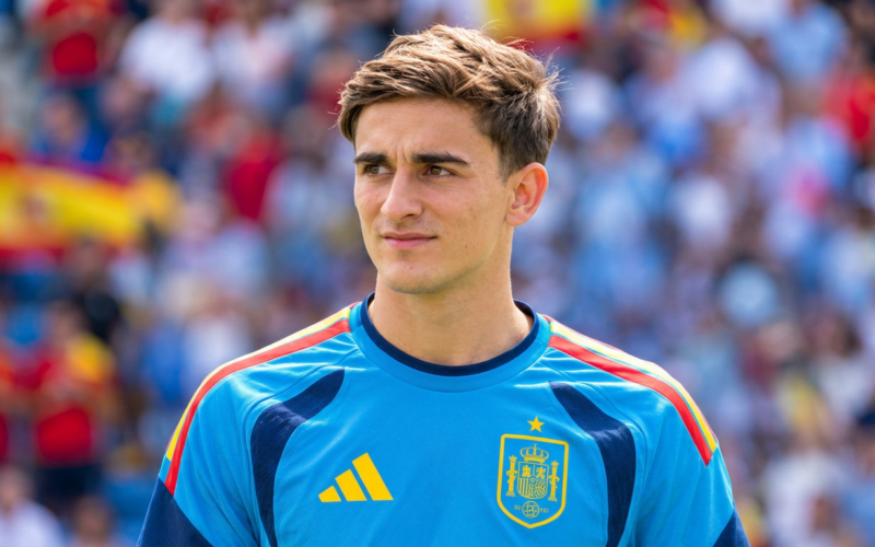 Gavi net worth 2026 – wearing the Spain national football team jersey during a match