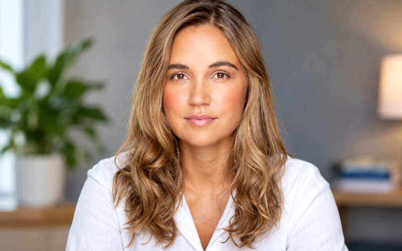 Tuuli Narkle net worth 2026 – in a white blouse posing for a professional portrait