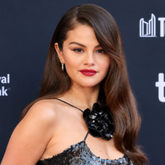 Selena Gomez net worth 2026 – wearing a black sequined dress at the Toronto International Film Festival